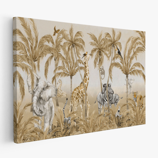 Tableau toile Enfants - Animaux de la Jungle