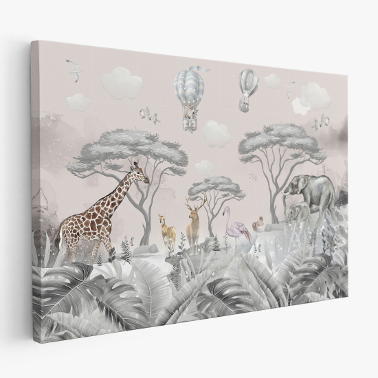 Tableau toile Enfants - Animaux de la Jungle