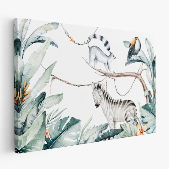 Tableau toile Enfants - Animaux de la Jungle