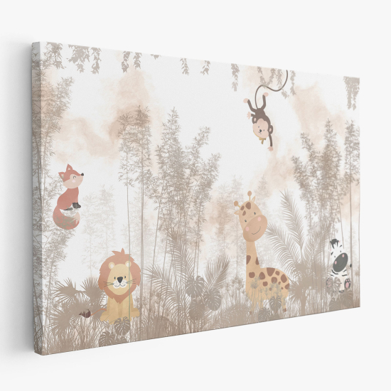 Tableau toile Enfants - Animaux de la Jungle