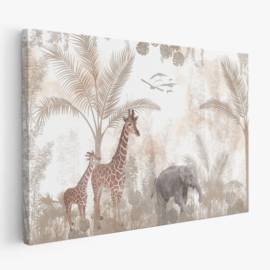 Tableau toile Enfants - Animaux de la Jungle