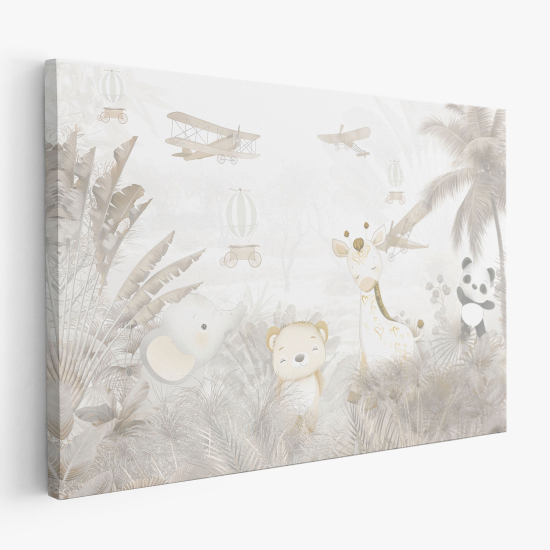 Tableau toile Enfants - Avions Animaux