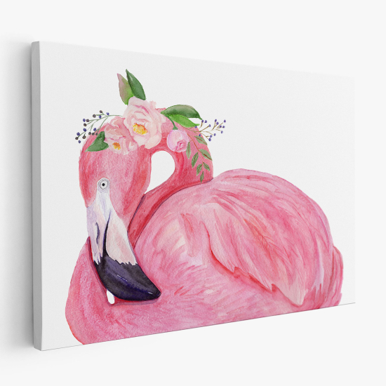 Tableau toile Enfants - Flamant Rose