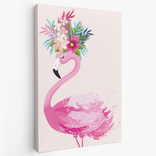 Tableau toile Enfants - Flamant Rose