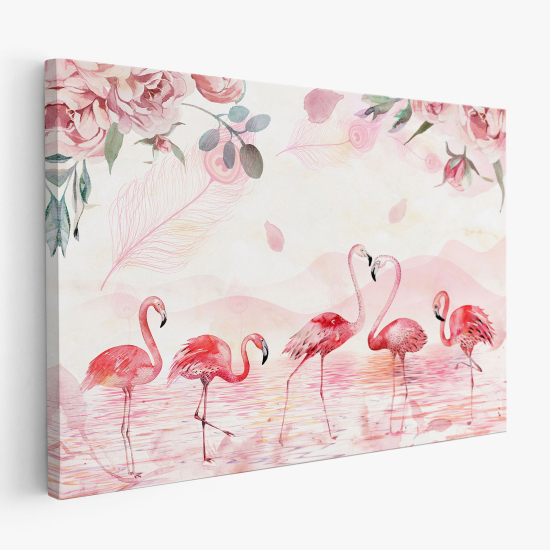 Tableau toile Enfants - Flamants Roses