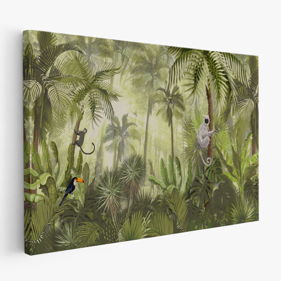 Tableau toile Enfants - Forêt Tropicale