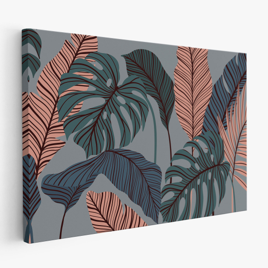 Tableau toile - Feuilles Tropicales