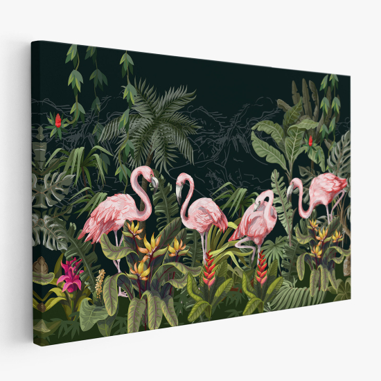 Tableau toile - Flamants Roses