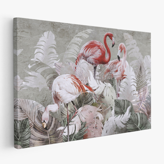 Tableau toile - Flamants Roses