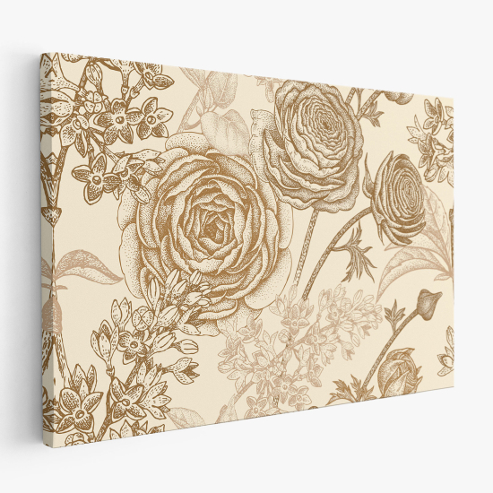 Tableau toile - Fleurs roses