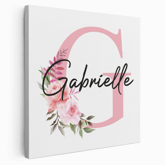 Tableau Toile Monogramme Carré - Lettre G