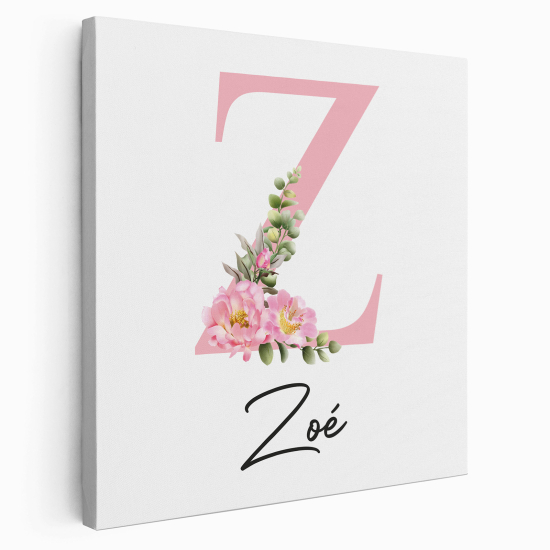 Tableau Toile Monogramme Carré - Lettre Z