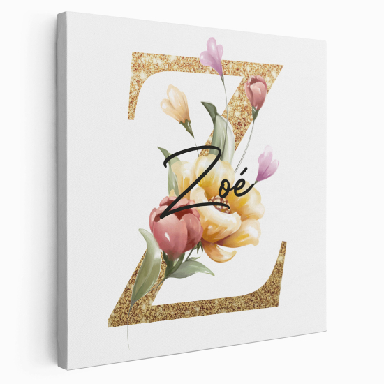 Tableau Toile Monogramme Carré - Lettre Z