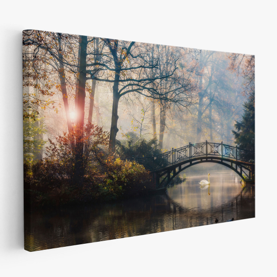 Tableau toile - Pont en arc dans la forêt