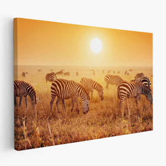 Tableau toile - Zèbres Savane