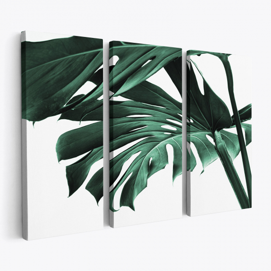 Tableau triptyque - Feuilles Tropicales Monstera