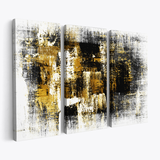 Tableau triptyque sur toile - Abstrait