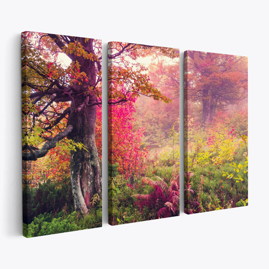 Tableau triptyque sur toile - Automne nature