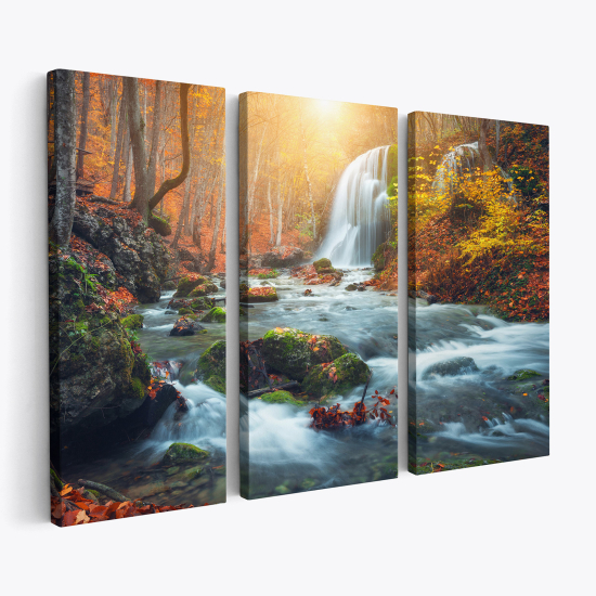 Tableau triptyque sur toile - Cascade