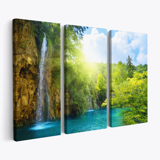 Tableau triptyque sur toile - Cascades