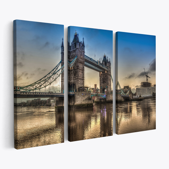 Tableau triptyque sur toile - Londres Tower Bridge