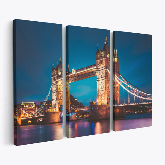 Tableau triptyque sur toile - Londres Tower Bridge