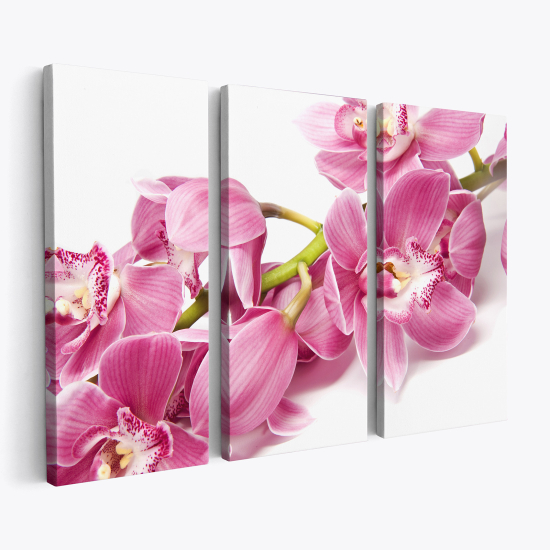 Tableau triptyque sur toile - Orchidées