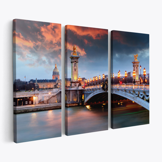 Tableau triptyque sur toile - Pont Alexandre III Paris