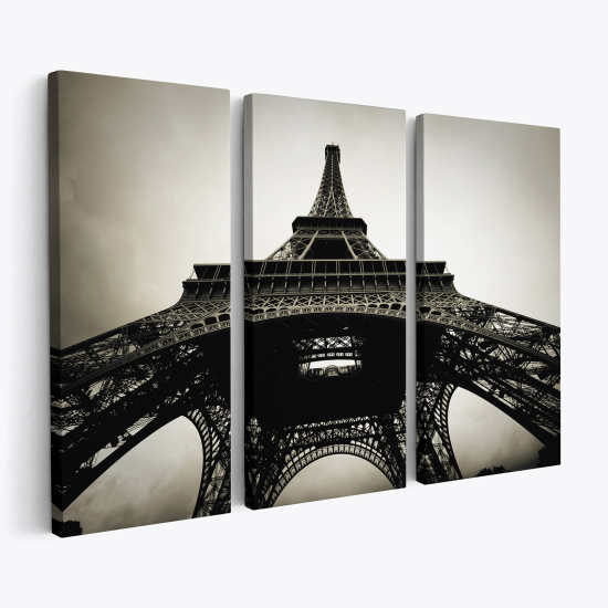 Tableau triptyque sur toile - Tour Eiffel Paris