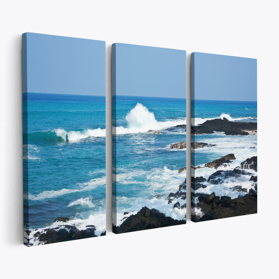 Tableau triptyque sur toile - Vue Mer