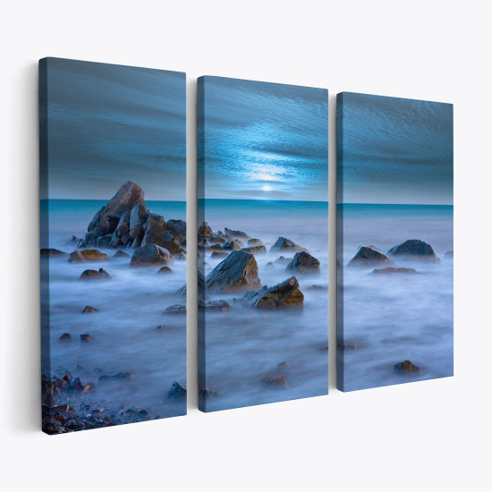 Tableau triptyque sur toile - Vue Mer