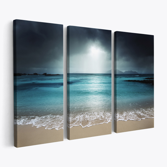 Tableau triptyque sur toile - Vue Mer