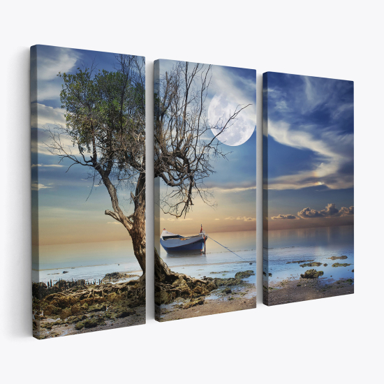 Tableau triptyque sur toile - Vue Mer