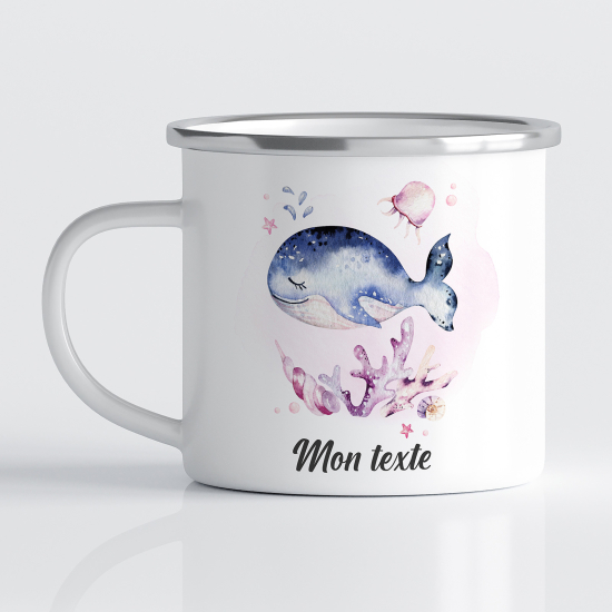 Tasse - Mug Émaillé Enfants - Baleine