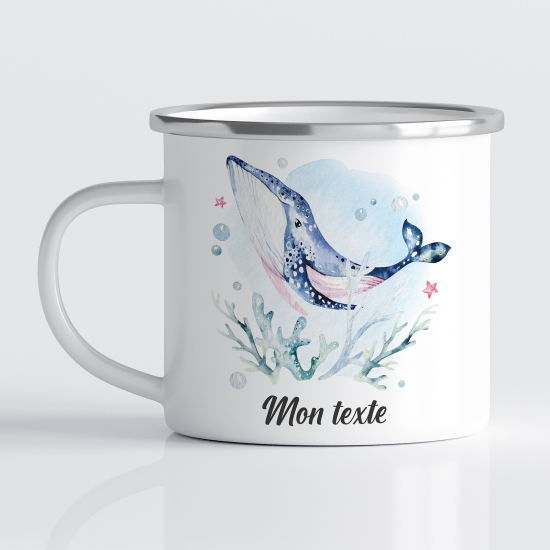 Tasse - Mug Émaillé Enfants - Baleine