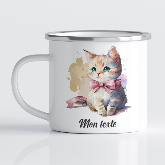 Tasse - Mug Émaillé Enfants - Chaton