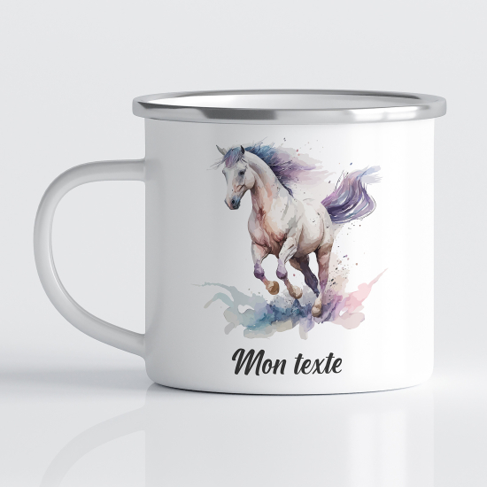 Tasse - Mug Émaillé Enfants - Cheval