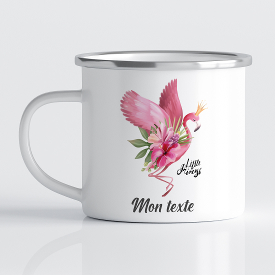 Tasse - Mug Émaillé Enfants - Flamant Rose