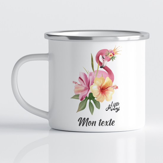 Tasse - Mug Émaillé Enfants - Flamant Rose