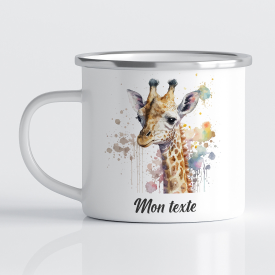 Tasse - Mug Émaillé Enfants - Girafe