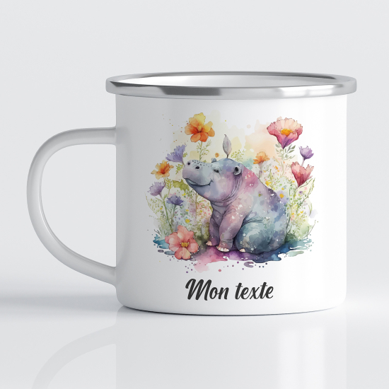 Tasse - Mug Émaillé Enfants - Hippopotame