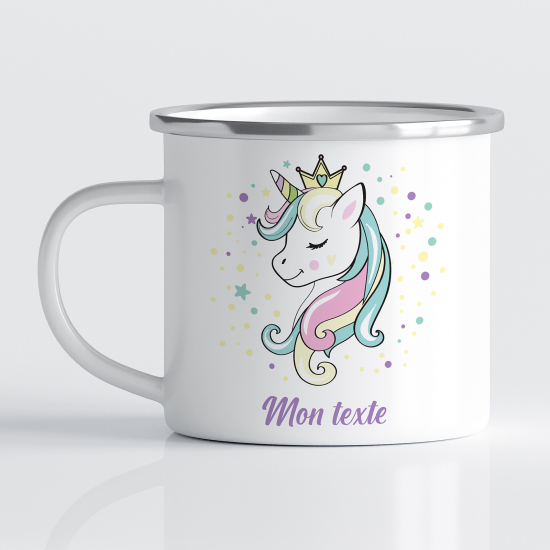 Tasse - Mug Émaillé Enfants - Licorne