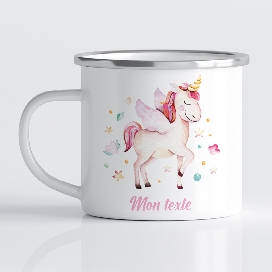 Tasse - Mug Émaillé Enfants - Licorne