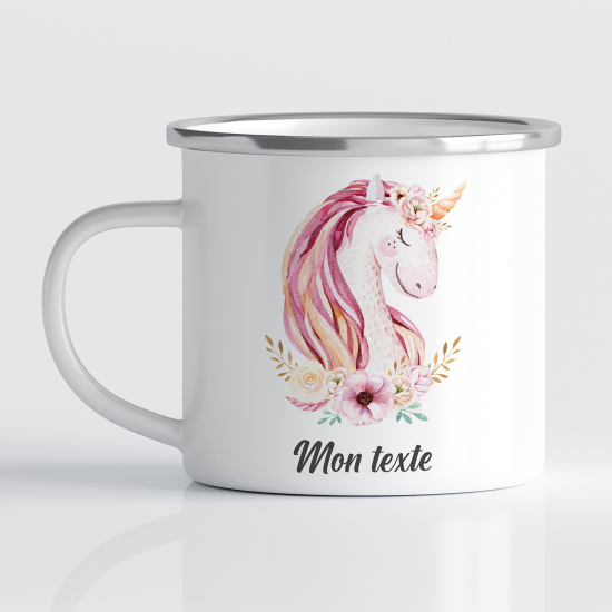 Tasse - Mug Émaillé Enfants - Licorne