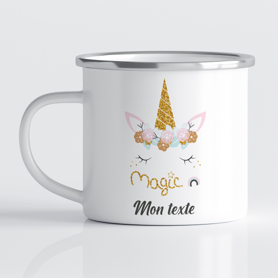 Tasse - Mug Émaillé Enfants - Licorne Magic