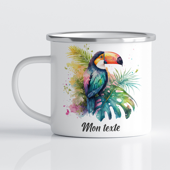 Tasse - Mug Émaillé Enfants - Oiseau Toucan