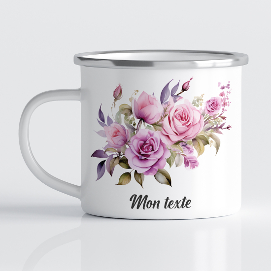 Tasse - Mug Émaillé - Fleurs