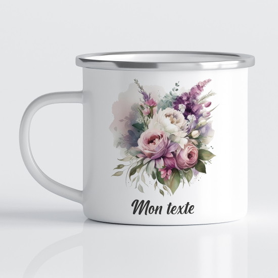 Tasse - Mug Émaillé - Fleurs