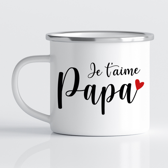 Tasse - Mug Émaillé - Je t'aime papa