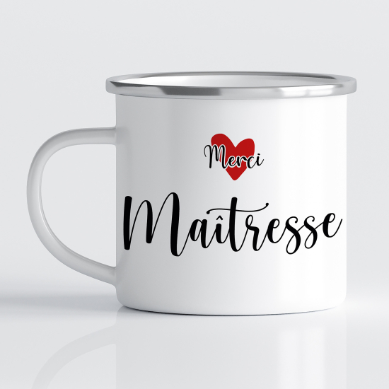 Tasse - Mug Émaillé - Merci Maîtresse